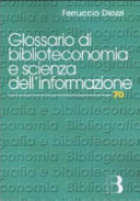Copertina  Glossario di biblioteconomia e scienza dell'informazione